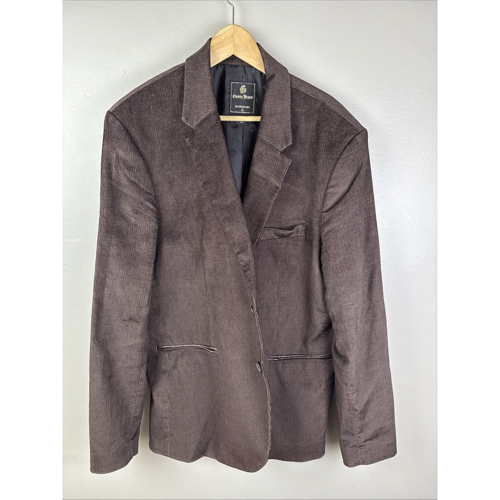 Guess Jeans Brown XL Corduroy Sport Coat 2 Button Preppy Cowboy